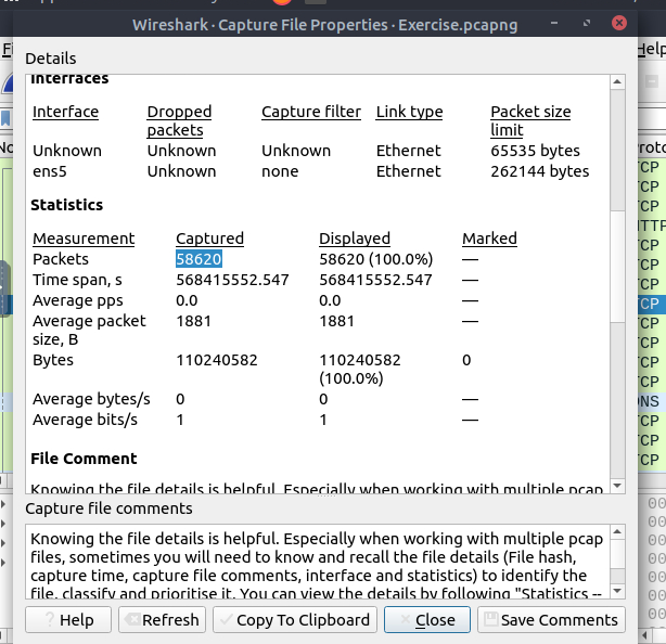 Wireshark: capfileprop2