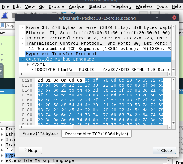 Wireshark: packet38